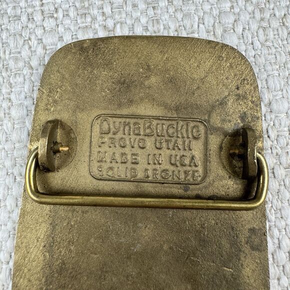 Vintage Darton Brass Belt Buckle Archery CrossBow Compound Bow Hunter USA Made - Picture 3 of 6